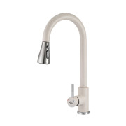 Змішувач для кухні Granado Campo Lux з висувним виливом gris gz0508L