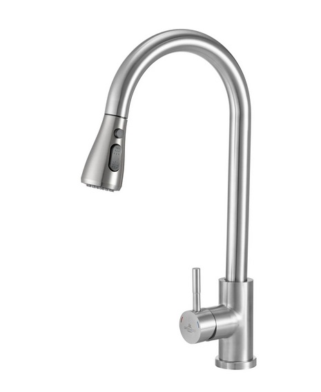 Смеситель для кухни Granado Campo Lux с выдвижным изливом inox gz0507L