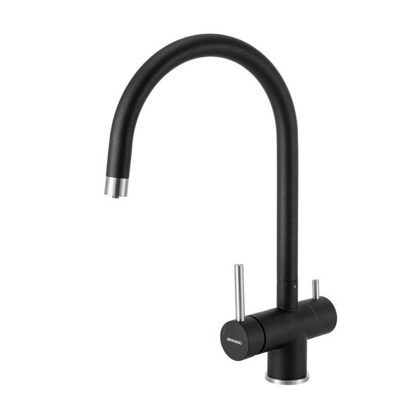 Смеситель для кухни Granado Caspe под фильтр однорычажный black shine gz0801