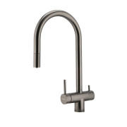 Змішувач для кухні Granado Ferrol під фільтр з висувним виливом PVD black gz0701PVD