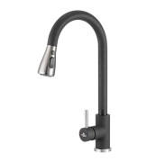 Змішувач для кухні Granado Campo Lux з висувним виливом black shine gz0501L
