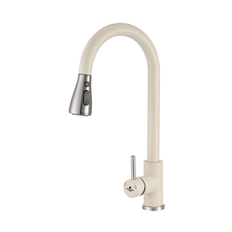 Смеситель для кухни Granado Campo Lux с выдвижным изливом ivory gz0504L