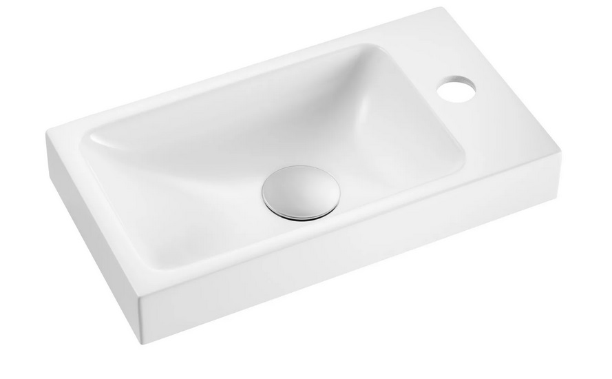 Раковина для ванної Granado Foz 39,5х21,7 см мармурова крихта Gelcoat ISO white gbs0805g