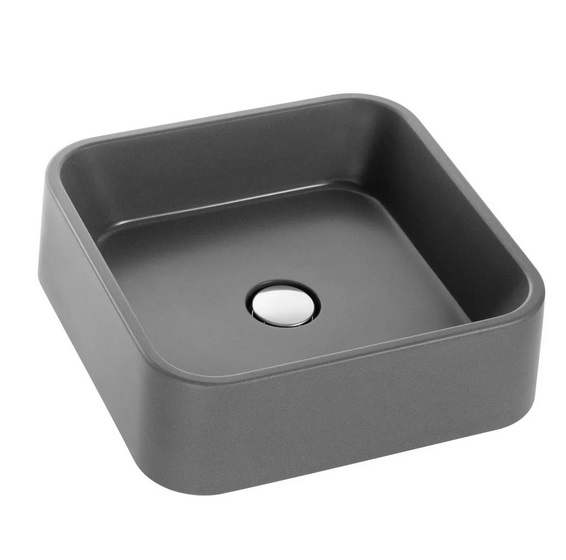 Раковина для ванной Granado Lalin 42х42 см кварцит grafito gbs1309