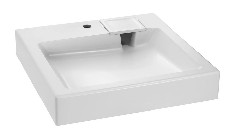 Раковина для ванної Granado Marlin 60,4х60 см мармурова крихта Gelcoat ISO white gbs0505g