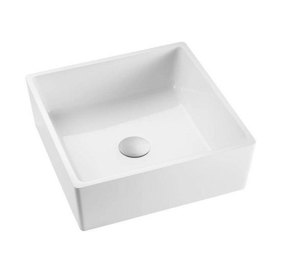 Раковина для ванної Granado Tremp 40х40 см мармурова крихта Gelcoat ISO white gbs1105g