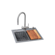 Мойка для кухни Granado Royal Lerida 56х51 см со смесителем и аксессуарами наногранит grafito ksg2309