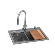 Мойка для кухни Granado Royal Artes 65х49,7 см со смесителем и аксессуарами наногранит grafito ksg1309
