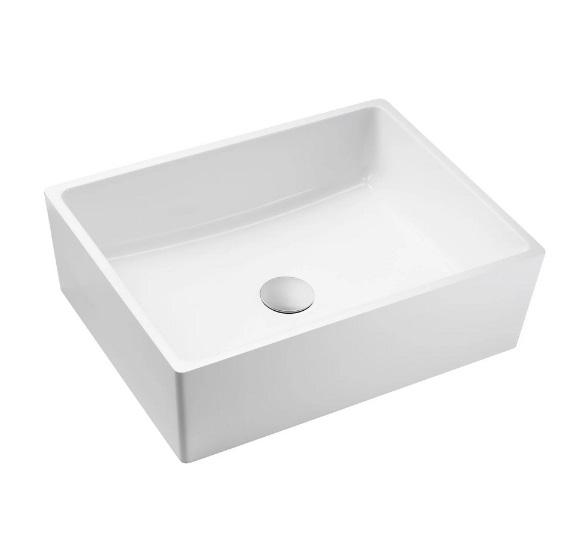 Раковина для ванної Granado Tolosa 48,5х37,5 см мармурова крихта Gelcoat ISO white gbs1205g
