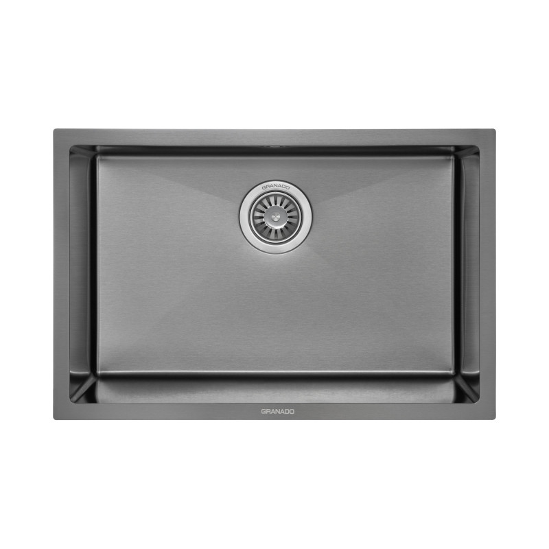 Мийка для кухні Granado Under top L під стільницю 65х43 см нержавіюча сталь S201 black GS09201B