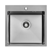 Мойка для кухни Granado Galera 49,8х49,8 см нержавеющая сталь S201 black GS02201B
