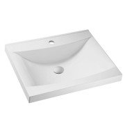 Раковина для ванної Granado Laredo 59,5х47,5 см мармурова крихта Gelcoat ISO white gbs1005g