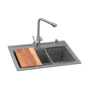Мийка для кухні Granado Optimal Artes 65х49,7 см із змішувачем та аксесуарами нанограніт grafito ksg1209