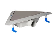 Сливной трап для душа Styron с решеткой Klassic нержавеющая сталь матовая STY-KM