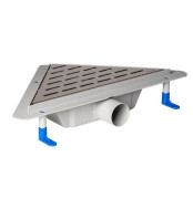 Сливной трап для душа Styron с решеткой Medium нержавеющая сталь STY-MF