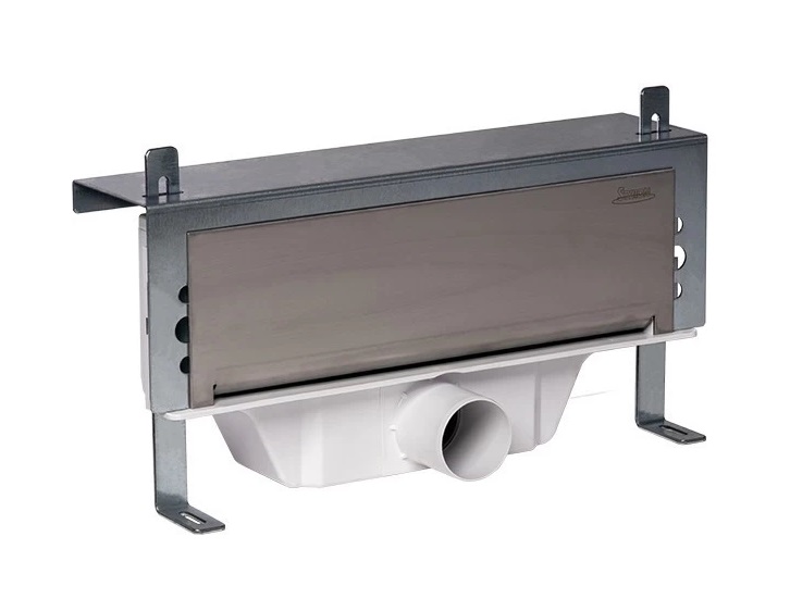 Желоб водосточный Styron с решеткой Klassic нержавеющая сталь матовая STY-F1KM