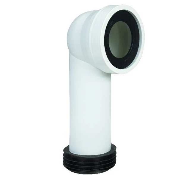 Колено для унитаза Styron 90° d 110 мм резина белый STY-530-90