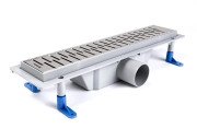 Жолоб водостічний Styron з решіткою Medium 400 мм нержавіюча сталь STY-M-40