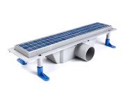 Желоб водосточный Styron с решеткой под плитку Floor 400 мм нержавеющая сталь STY-F-40