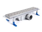 Жолоб водостічний Styron з решіткою Drops 400 мм нержавіюча сталь STY-D-40