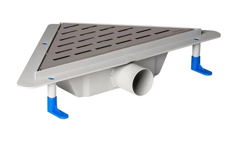 Зливний трап для душу Styron із решіткою Medium нержавіюча сталь матова STY-MM