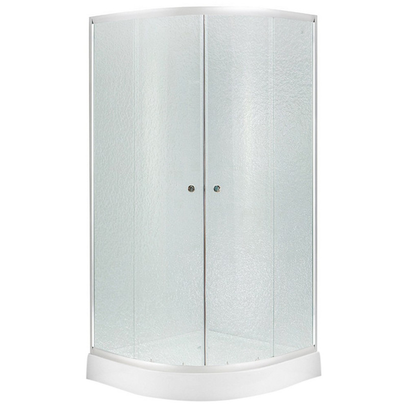 Душевая кабина Kroner KRP HarzCFF9090 90х90 см профиль сатин рифленное стекло CV029560