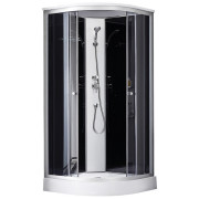 Душевой бокс Kroner KRP EnzoWDCTF9090 90х90 см профиль сатин тонированное серое стекло CV029572