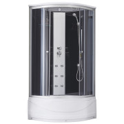 Душевой бокс Kroner KRP ArmadaSDCTG9090 90х90 см профиль сатин тонированное серое стекло CV031574