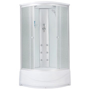 Душевой бокс Kroner KRP ArmadaWDCTF9090 90х90 см профиль сатин рифленное стекло CV031575