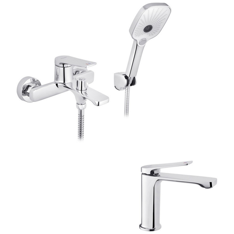 Набір змішувачів для ванної Kroner Makon-C060 + змішувач Makon-C010 хром CVS30157