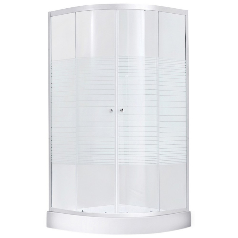 Душова кабіна Kroner KRP HarzCFG9090 90х90 см профіль сатин скло з малюнком CV029561