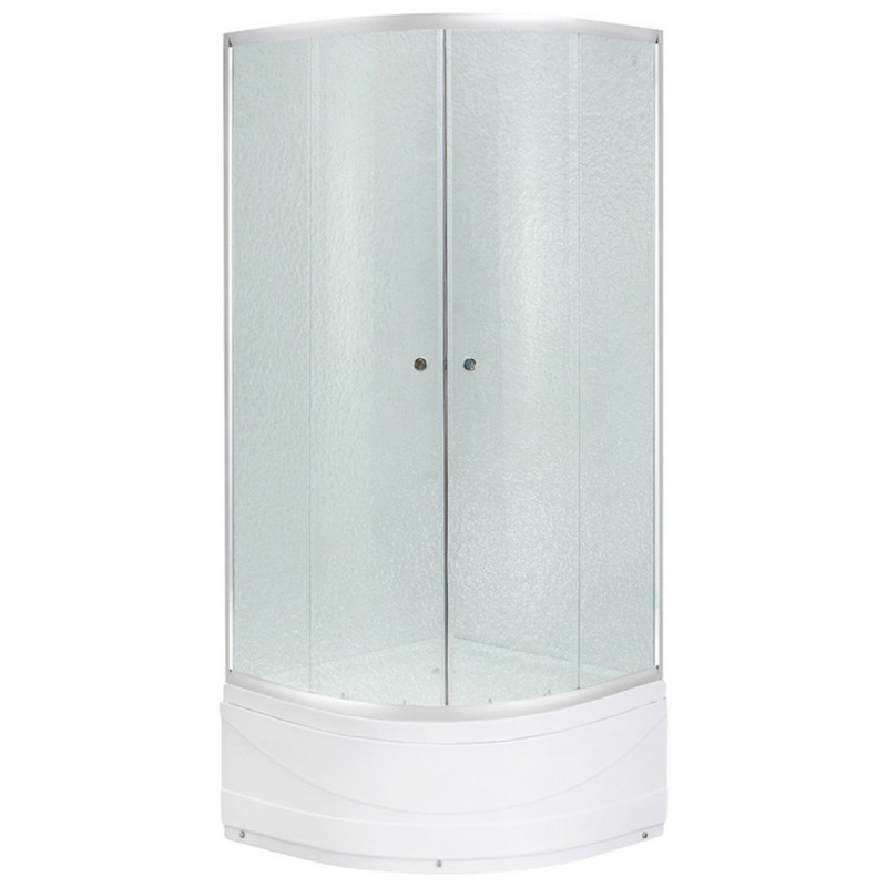 Душова кабіна Kroner KRP HarzCTF9090 90х90 см профіль сатин рифлене скло CV029563