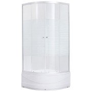 Душевая кабина Kroner KRP HarzCТG9090 90х90 см профиль сатин стекло с рисунком CV029564