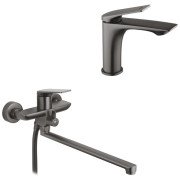 Набір змішувачів для ванної Kroner Graz-GRP070 + змішувач Graz-GRP010 графіт CVS30152