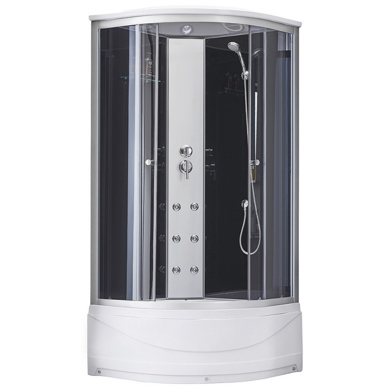 Душовий бокс Kroner KRP ArmadaSDCTG9090 90х90 см профіль сатин тоноване сіре скло CV031574