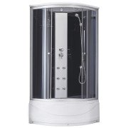 Душовий бокс Kroner KRP ArmadaSDCTG9090 90х90 см профіль сатин тоноване сіре скло CV031574