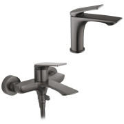 Набір змішувачів для ванної Kroner Graz-GRP060 + змішувач Graz-GRP010 графіт CVS30153