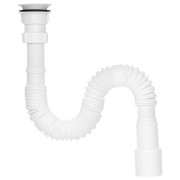 Гофросифон для раковини Kroner KRP GS01P пластик білий CV032067