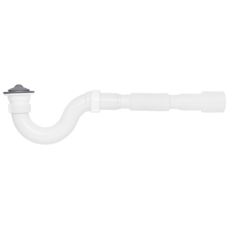 Сифон для душевого поддона Kroner KRP ST01 прямоточный пластик/нержавеющая сталь CV032069