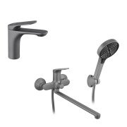 Набір змішувачів для ванної кімнати Kroner Linz-GRN070 + змішувач Linz-GRN010 сірий CVS30159
