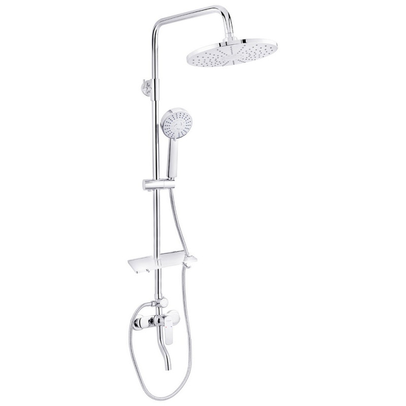 Душевая стойка Kroner KRP Armada-C064K со смесителем и душевым гарнитуром хром CV024319