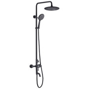 Душевая стойка Kroner KRP Edelstahl Klassisch-SCH063 со смесителем и душевым гарнитуром черный CV025650