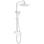 Душевая стойка для ванны Kroner KRP Essen-W063 со смесителем и душевым гарнитуром хром/белый CV024318