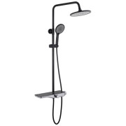 Душевая стойка Kroner KRP Armada-SCH065 со смесителем и душевым гарнитуром хром/черный CV033878