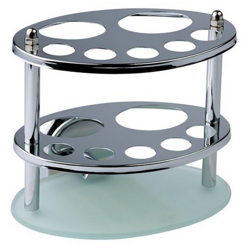 Держатель для зубных щеток и пасты Kroner KRM Elbe-ACG2918 хром/белый CV022905