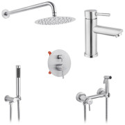 Набір 3 в 1 душова система Kroner Edelstahl Klassisch-ESG082 + змішувач Edelstahl Klassisch-ESG010 + душ гігієнічний ESG052 CVS30207