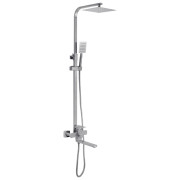 Душевая стойка для ванны Kroner KRP Edelstahl Kubus-ESG067 со смесителем и душевым гарнитуром нержавеющая сталь CV035451