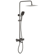 Душевая стойка для ванны Kroner KRP Makon-GRP063T со смесителем и душевым гарнитуром графит CV033859