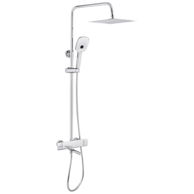 Душевая стойка для ванны Kroner KRP Makon-C063T со смесителем и душевым гарнитуром хром CV033860