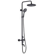 Душова стійка Kroner KRP Edelstahl Klassisch-SCH063 із змішувачем та душовим гарнітуром чорний CV025650